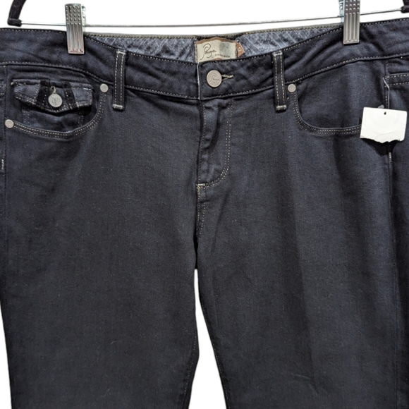 Paige Fairfax Black Stretch Bootcut Low Rise Jeans (12) - Picture 4 of 12